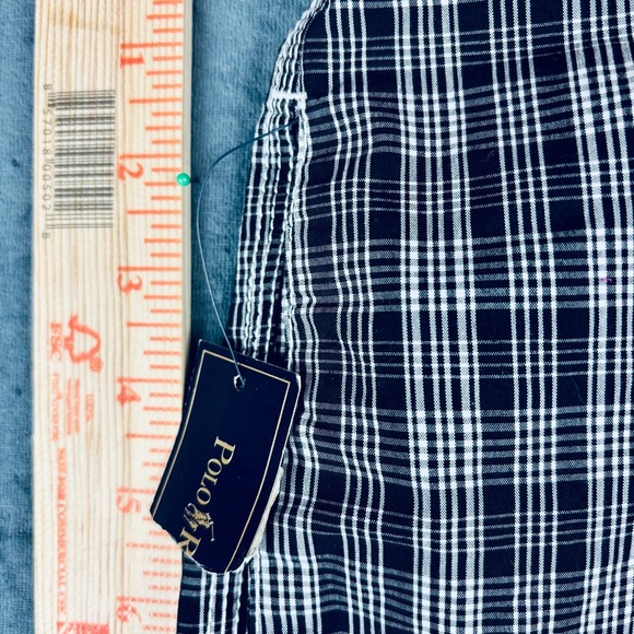 VINTAGE NWT Polo by Ralph Lauren Black and White Board shorts/trunks Sz L - Picture 4 of 13